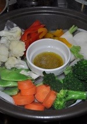 土鍋 de 蒸し野菜バーニャカウダ-レシピのメイン写真
