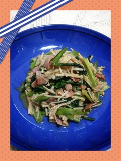 小松菜とベーコンの炒め煮-レシピのメイン写真