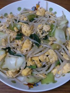 チンゲン菜ともやしの玉子炒め-レシピのメイン写真
