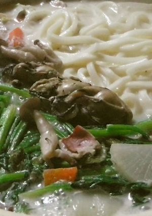 子供の大好きなクラムチャウダうどん鍋-レシピのメイン写真