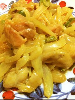 簡単☆鶏肉 レンチン時短 カレー炒め☆-レシピのメイン写真