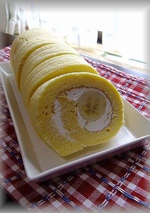 バター不使用バナナロールケーキ-レシピのメイン写真