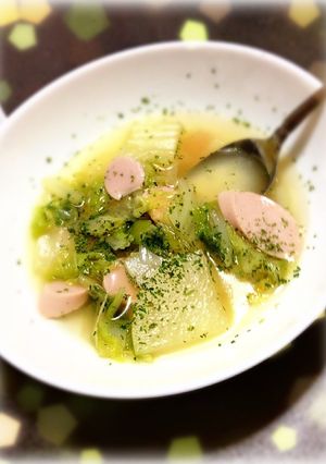 冬野菜とギョニソのコンソメスープ♪♪-レシピのメイン写真