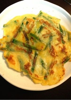 超絶簡単！余ったお好み焼き粉でチヂミ！-レシピのメイン写真