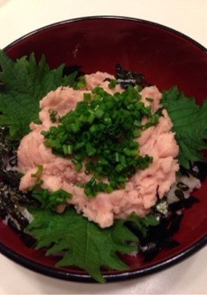 ネギトロ丼☆安マグロのサクで-レシピのメイン写真