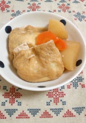 じゅわっと美味しい♪鯖缶の豆腐巾着-レシピのメイン写真