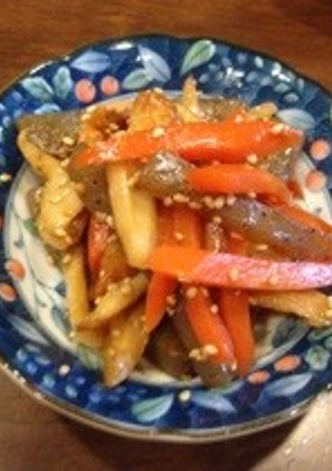 ＊ちくわと人参とこんにゃくできんぴら風＊-レシピのメイン写真