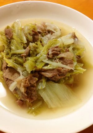 シンプルな牛肉と白菜のダシダスープ-レシピのメイン写真