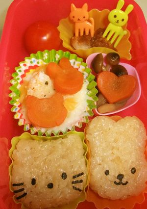 保育園児のお弁当③キティちゃん-レシピのメイン写真