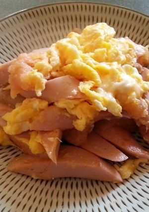 魚肉ソーセージのめんたい卵炒め-レシピのメイン写真