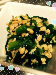 納豆とほうれん草のおひたし[簡単]-レシピのメイン写真