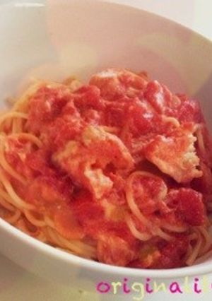 チーズとバゲットのトマトスパゲティ♡-レシピのメイン写真