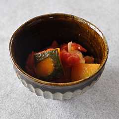 รูปของ かぼちゃのスパイシートマト煮