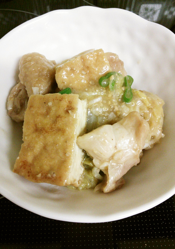 鶏と厚揚げと白菜のゴマ味噌炒め＊-レシピのメイン写真