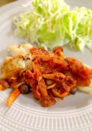 白身魚のトマトソースムニエル☆-レシピのメイン写真