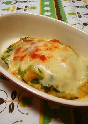 レンジで簡単☆ほうれん草のカレーグラタン-レシピのメイン写真