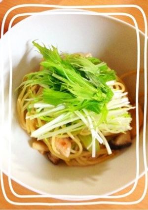 セロリと鶏のササミのさっぱりパスタ☻-レシピのメイン写真