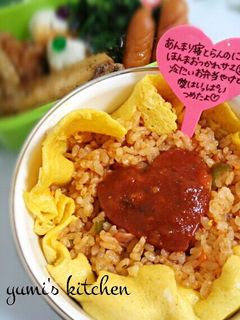 ♡オムライス弁当かわいい詰め方♡-レシピのメイン写真
