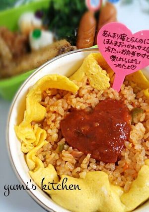 ♡オムライス弁当かわいい詰め方♡-レシピのメイン写真