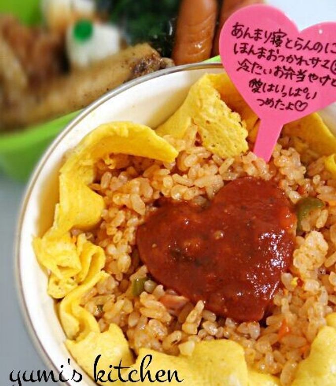 ♡オムライス弁当かわいい詰め方♡-レシピのメイン写真