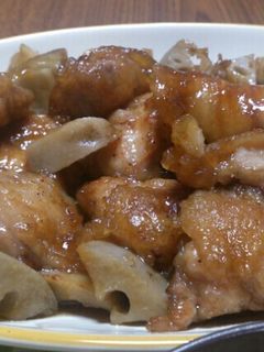 れんこんと鶏肉の照り焼き-レシピのメイン写真