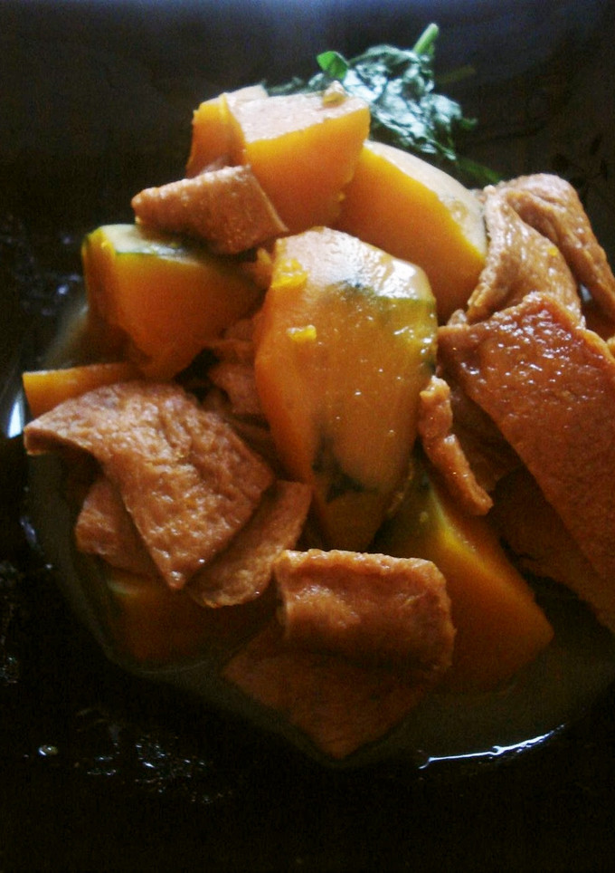 かぼちゃと味付け油揚げの簡単煮込み-レシピのメイン写真