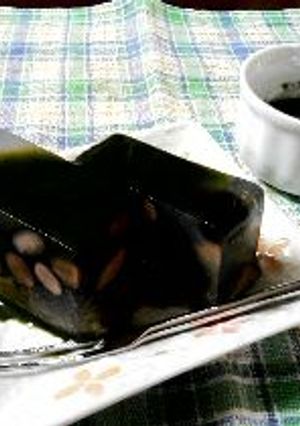 ☆黒豆寒天抹茶ソースがけ-レシピのメイン写真
