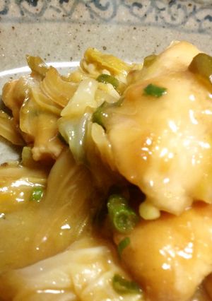 鶏むね肉とキャベツの梅味噌炒め-レシピのメイン写真