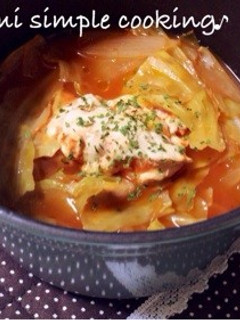 ストウブで。鶏胸肉のトマトスープ煮-レシピのメイン写真