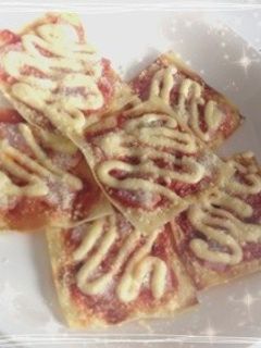 簡単♡ワンタンの皮でミニピザ♡-レシピのメイン写真