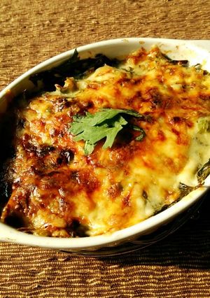 春菊と鯖缶のヨーグルトグラタン風-レシピのメイン写真