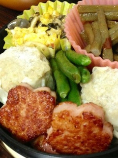 お弁当に♪お花のハムステーキ!-レシピのメイン写真
