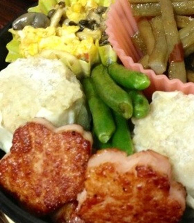 お弁当に♪お花のハムステーキ！-レシピのメイン写真