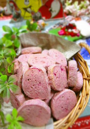甘さ控え目♪ピンク可愛や紫いもクッキー♥-レシピのメイン写真