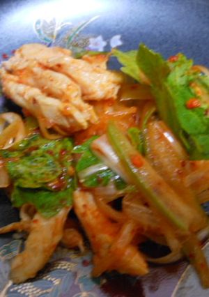食べラーで香草と鶏の和え物-レシピのメイン写真