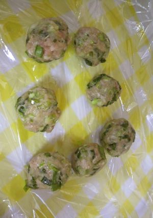鍋玉~♪餃子の具の残りで-レシピのメイン写真