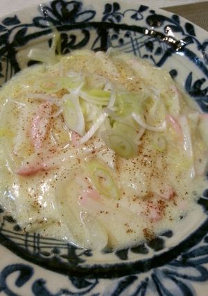 白菜とかまぼこのヘルシー豆乳煮-レシピのメイン写真