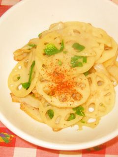 水煮れんこん(薄切り) きんぴら風-レシピのメイン写真