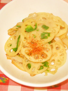 水煮れんこん(薄切り) きんぴら風-レシピのメイン写真