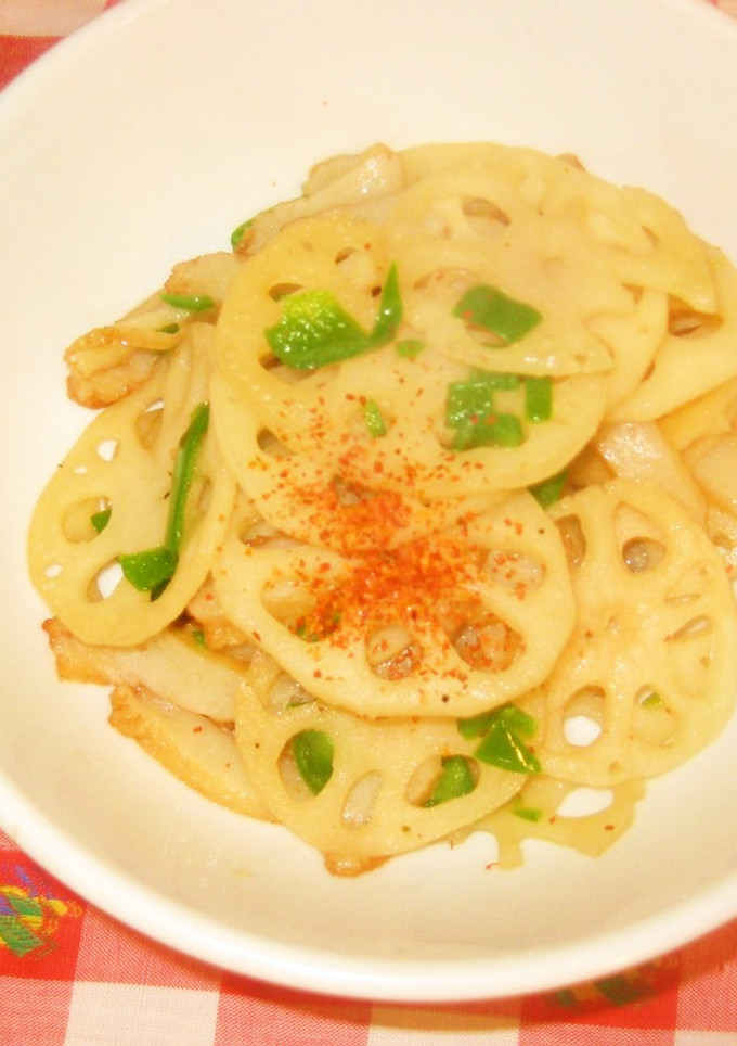 水煮れんこん(薄切り）　きんぴら風-レシピのメイン写真
