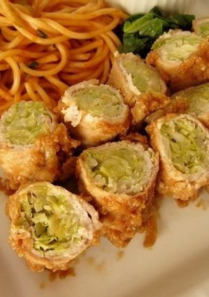 キャベツ豚巻き玉ねぎ塩ソース-レシピのメイン写真