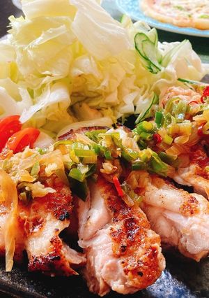カリッとチキンステーキ　葱ソースで-レシピのメイン写真