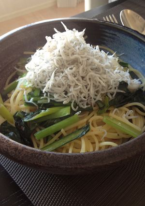 簡単☆極旨！しらすと小松菜のピリ辛パスタ-レシピのメイン写真
