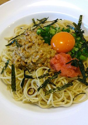 納豆とたらこのパスタ-レシピのメイン写真