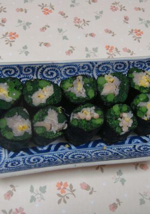 春菊とエノキの海苔巻-レシピのメイン写真