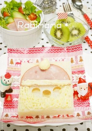 ✿食パンde簡単サンタさん✿-レシピのメイン写真