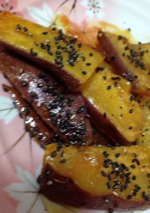 ホットケーキシロップで揚げない大学芋-レシピのメイン写真