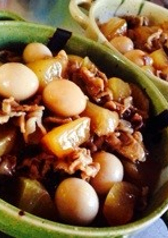 大根.豚しゃぶ.鶉の卵のとろとろ煮-レシピのメイン写真
