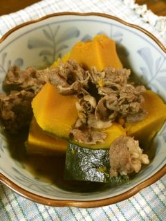 かぼちゃと牛肉の煮物-レシピのメイン写真
