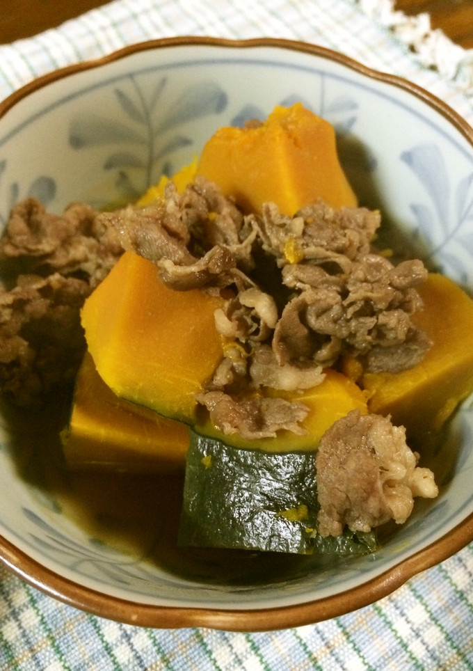 かぼちゃと牛肉の煮物-レシピのメイン写真